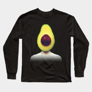 Avocado head portrait Long Sleeve T-Shirt